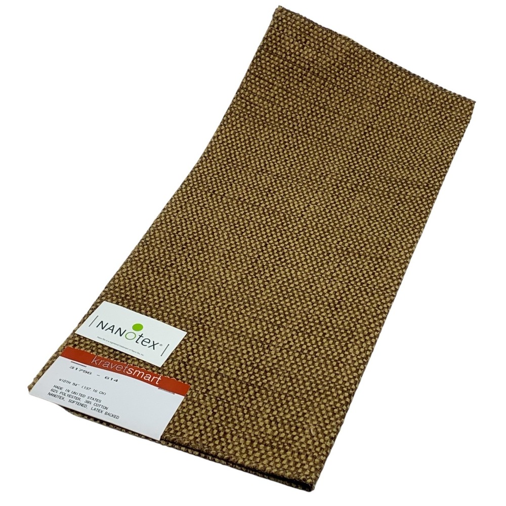 KravetSmart Nanotex Fabric‎ Sample Brown Woven Textured Remnant Crafts